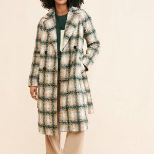 Plaid Tweed Coat